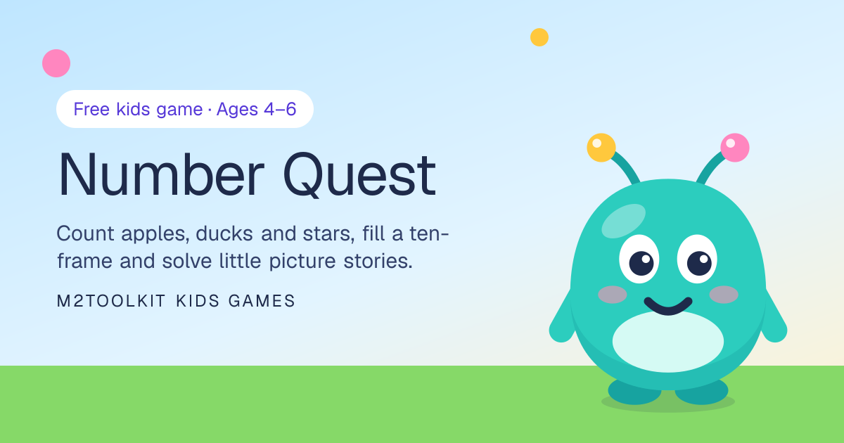 Number Quest: Free Counting Game for Kids Ages 4–6 | M2Toolkit